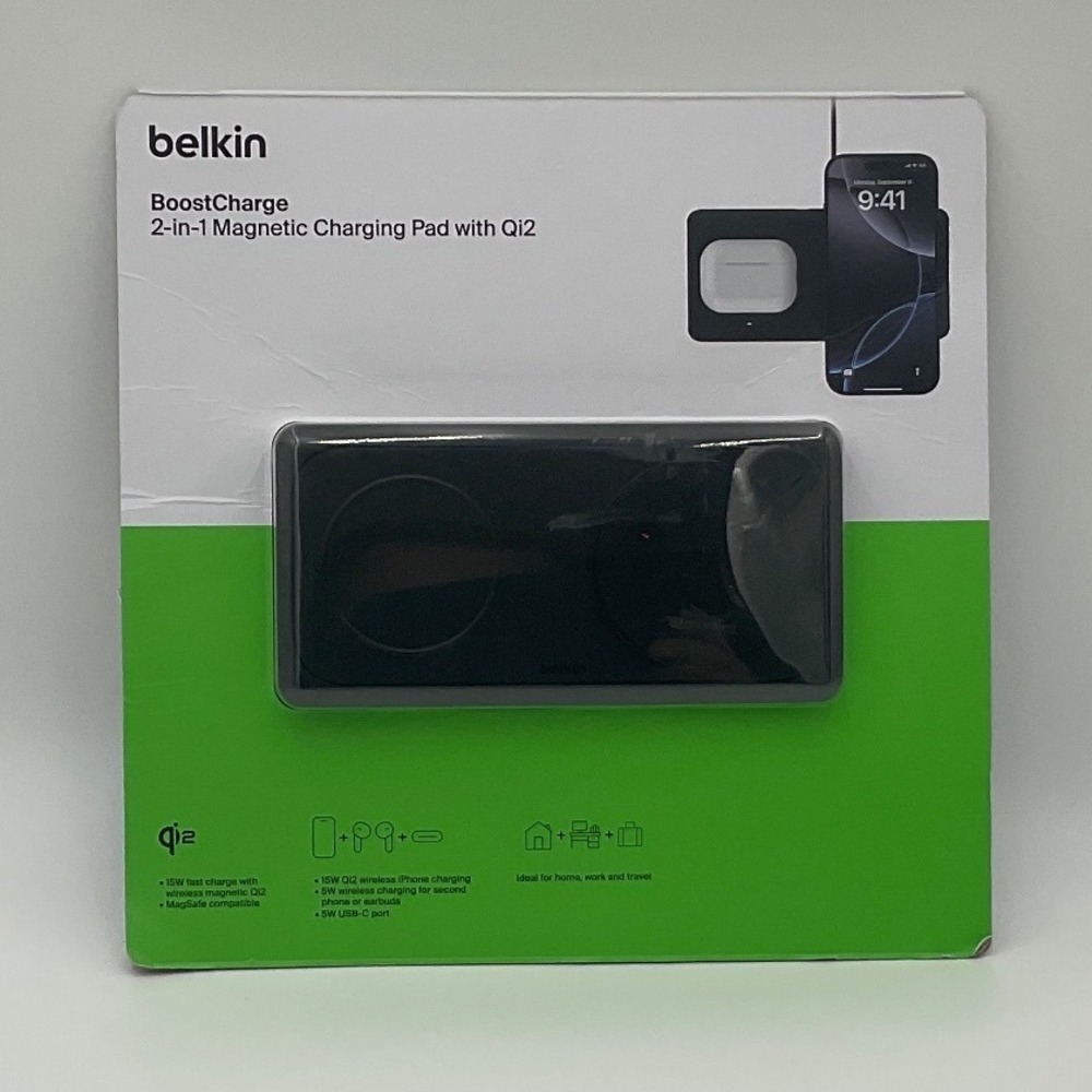 Belkin BoostCharge 2in1 Magnetic Charging Pad Qi2 Wireless iPhone AirPods